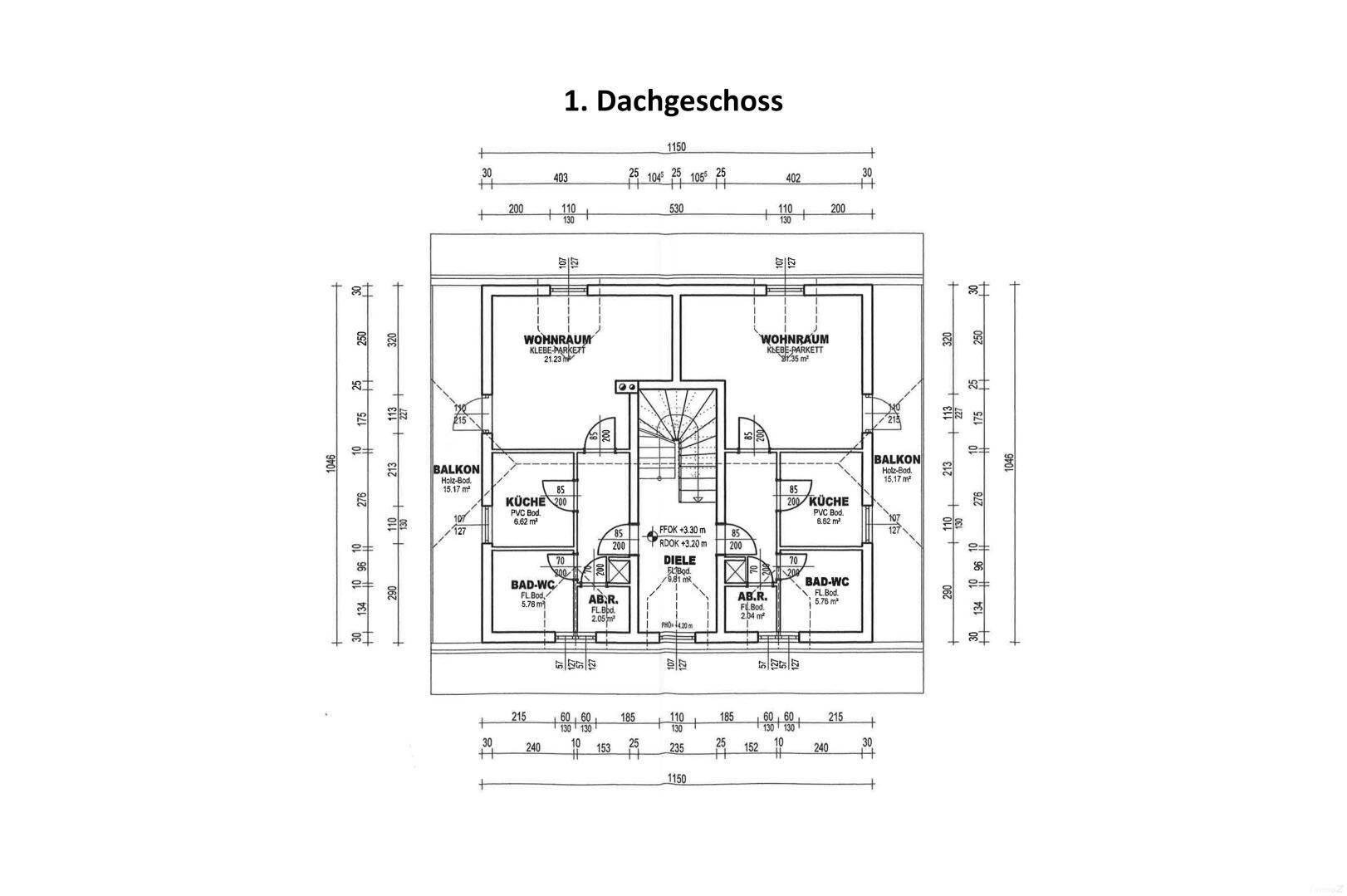 Grundriss 1. DG