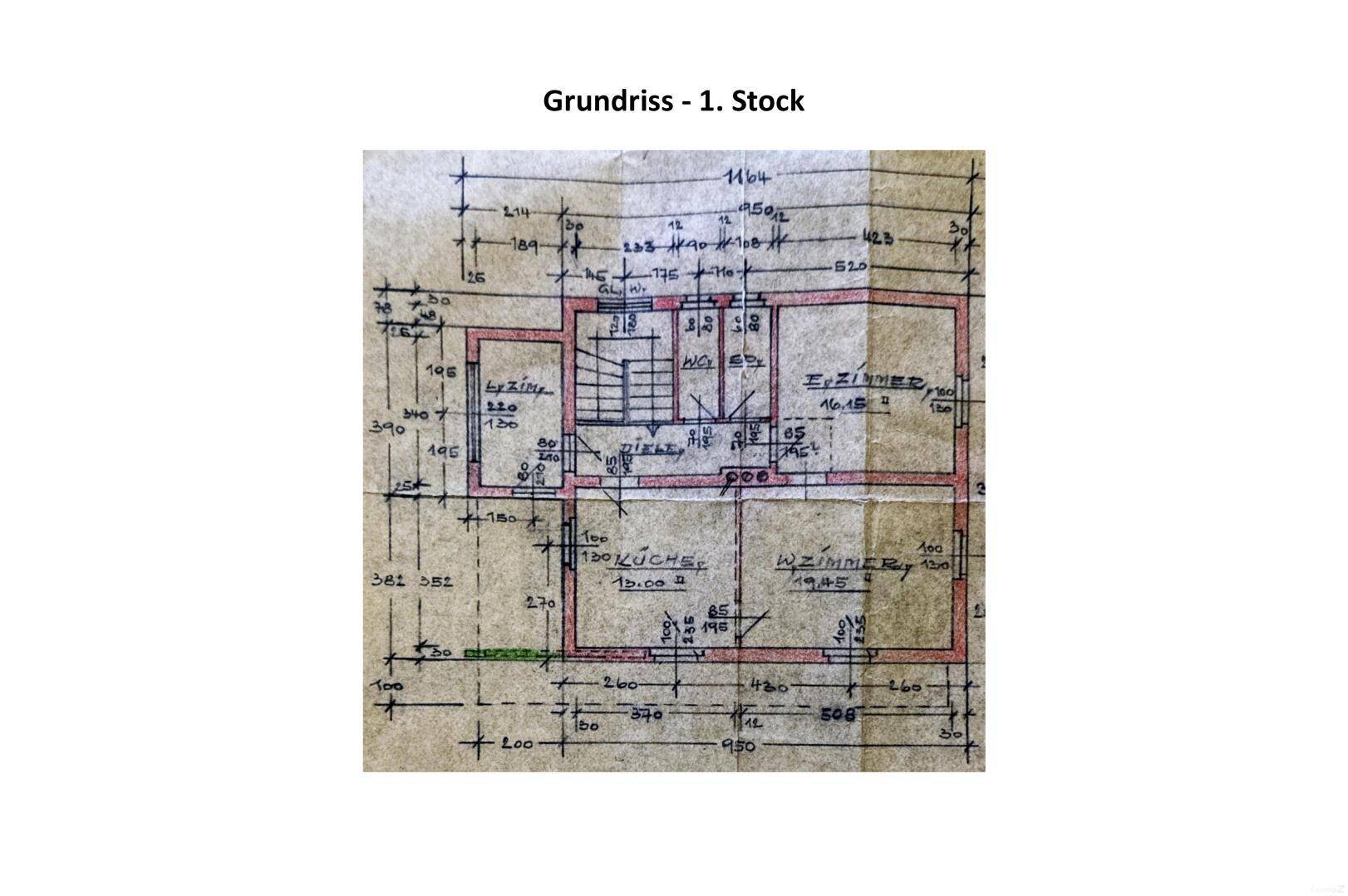 Grundriss 1. Stock