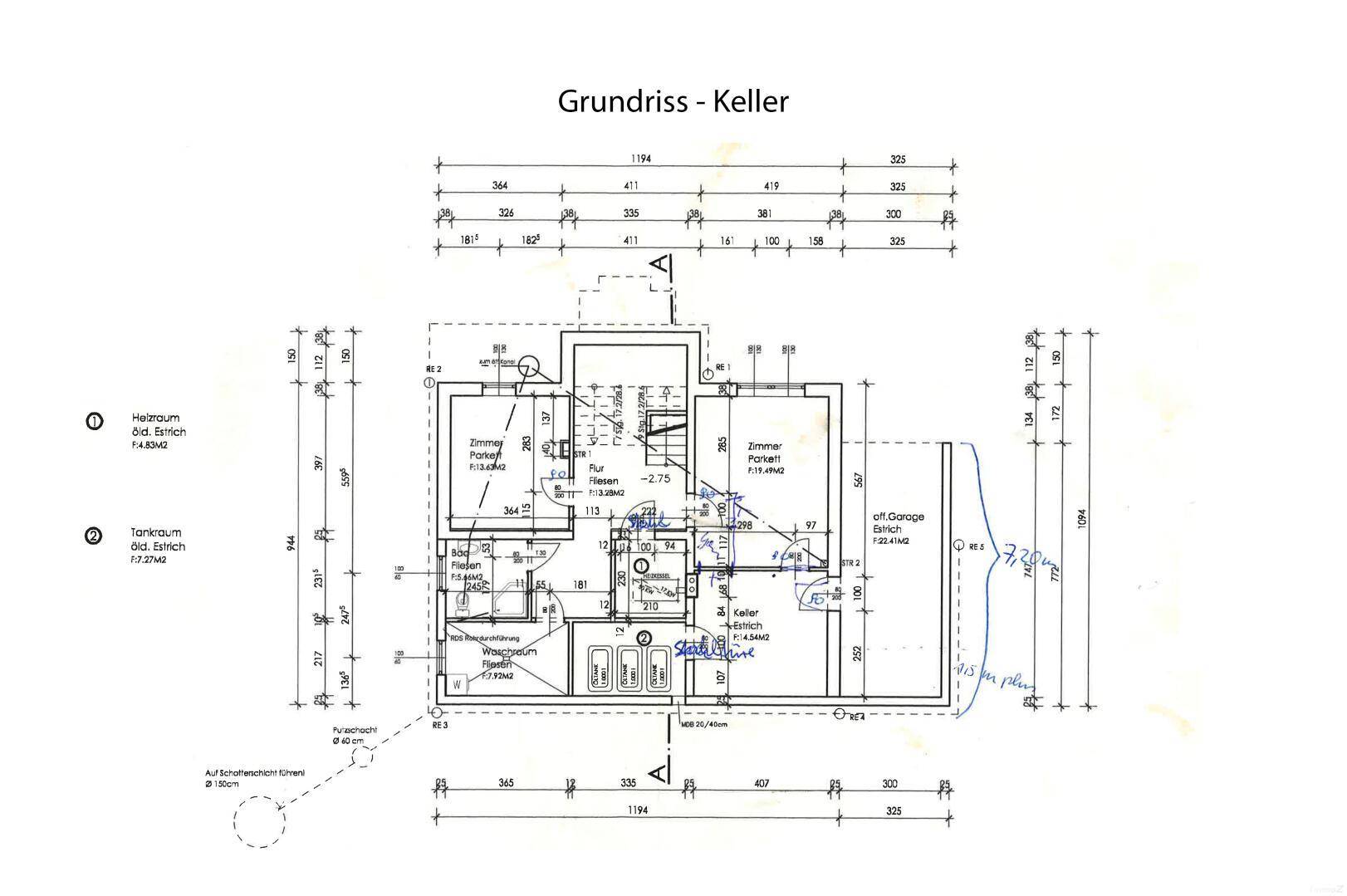 Grundriss Keller