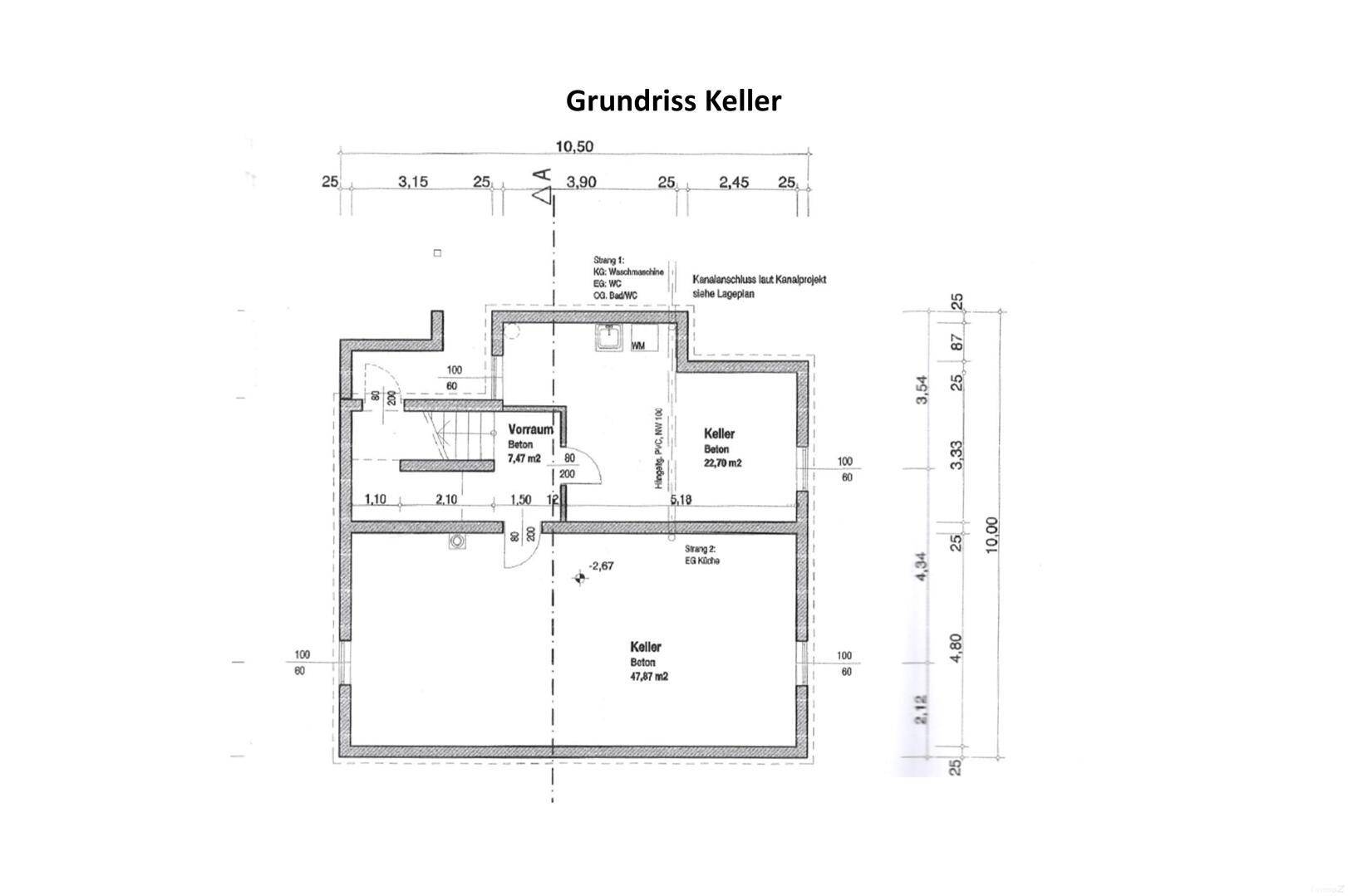 Grundriss Keller