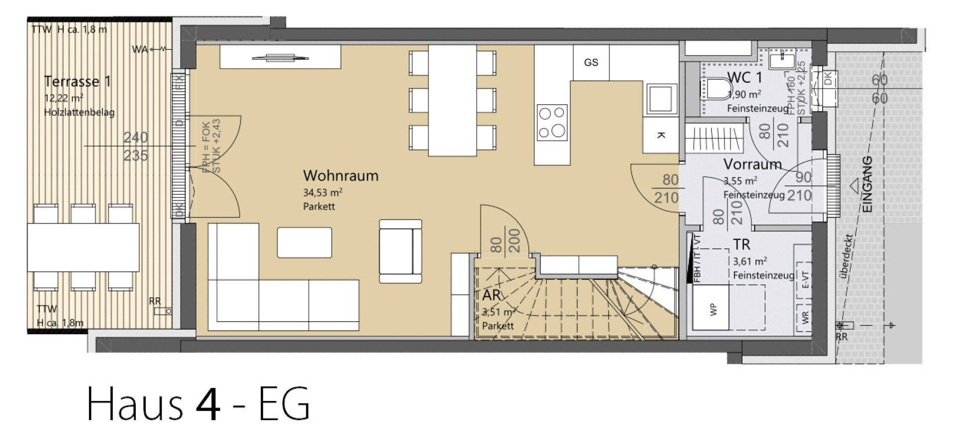 Grundriss 2D Haus 4 EG