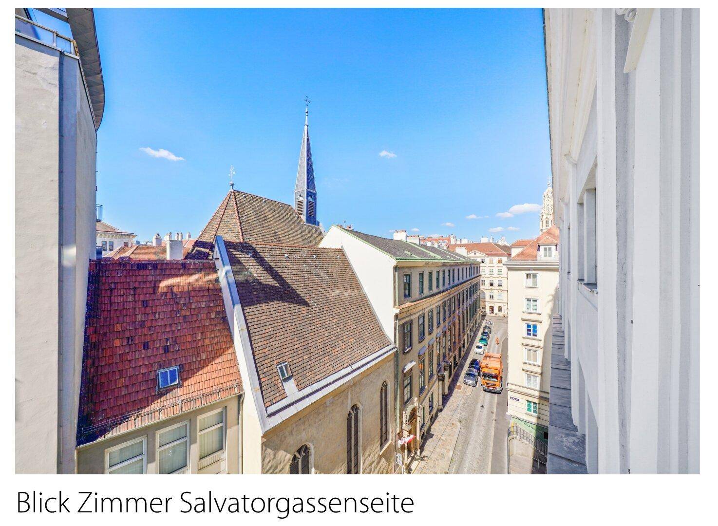 Blick Zimmer Richtung Salvatorgasse