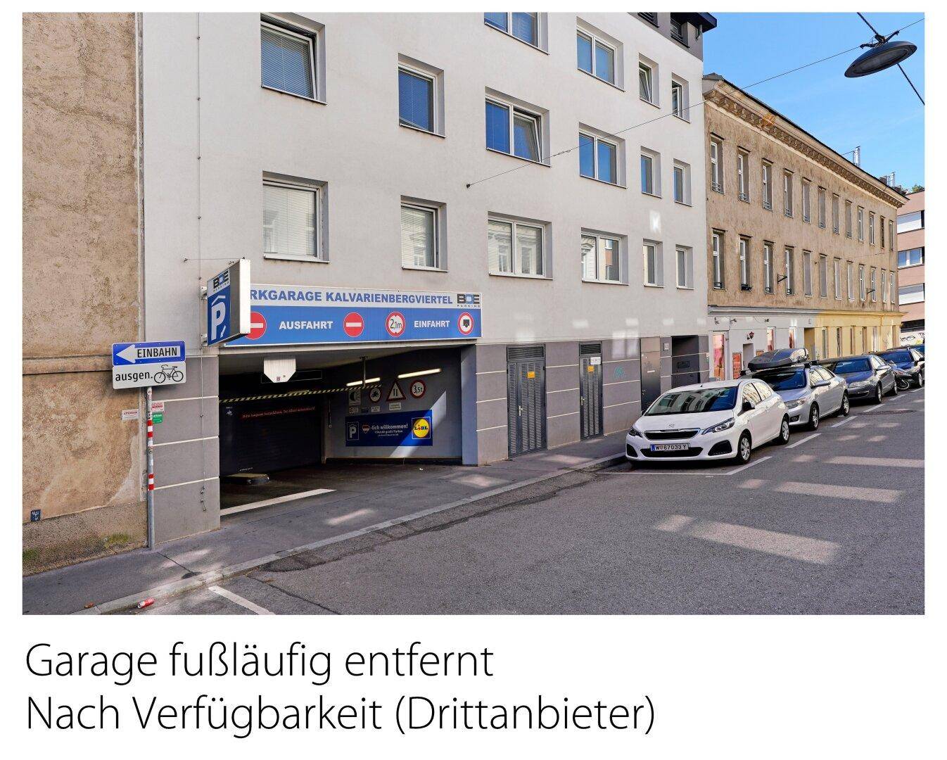 Garagenplatz anmietbar nach Verfügbarkeit Drittanbieter