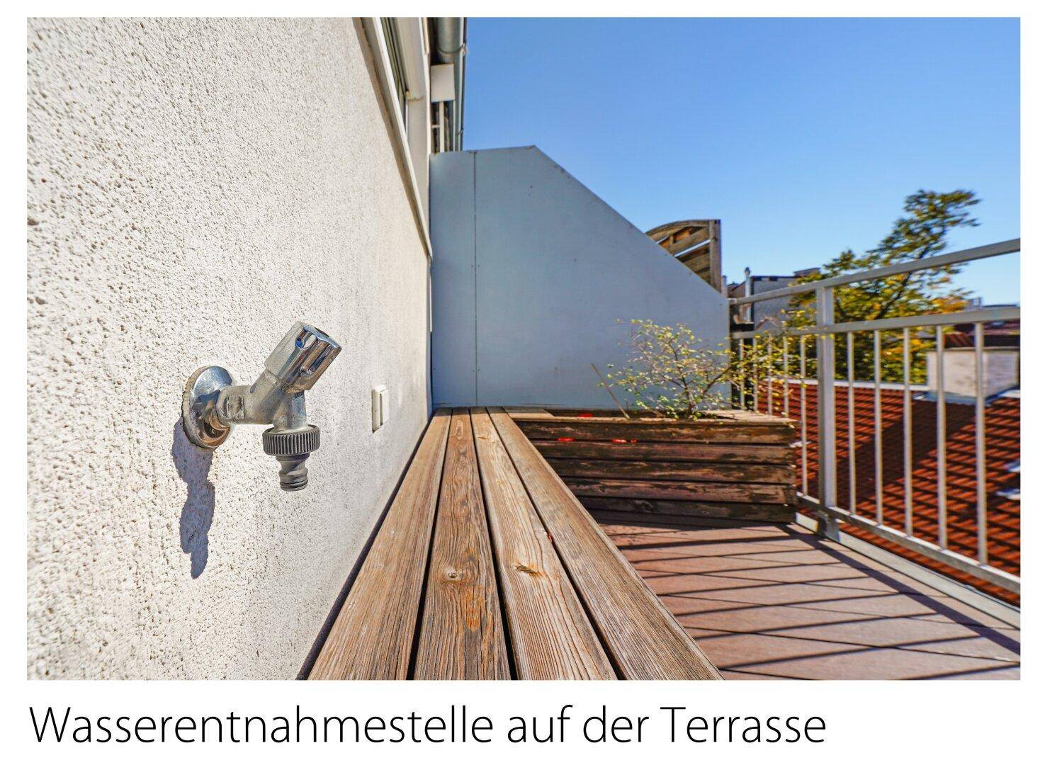 Wasserentnahmestelle Terrasse