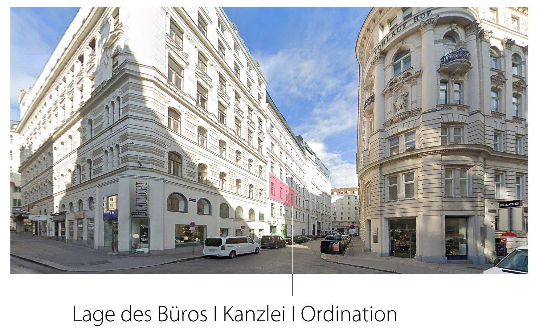 Lage des Büros I Kanzlei I Ordination