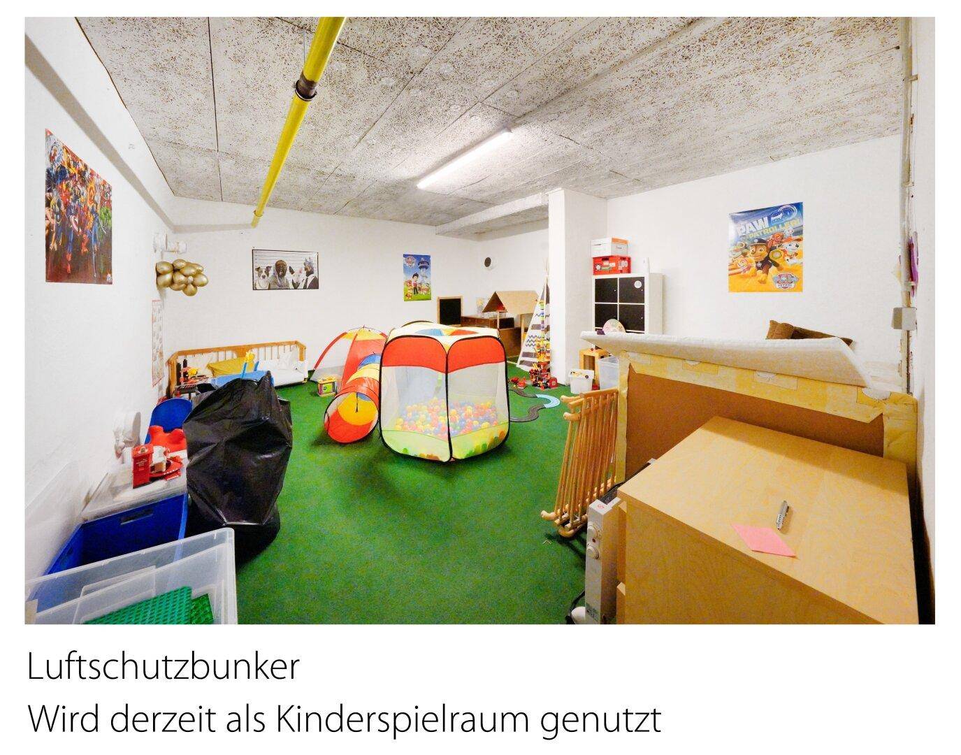 Kinderspielplatz im Luftschutzbunker