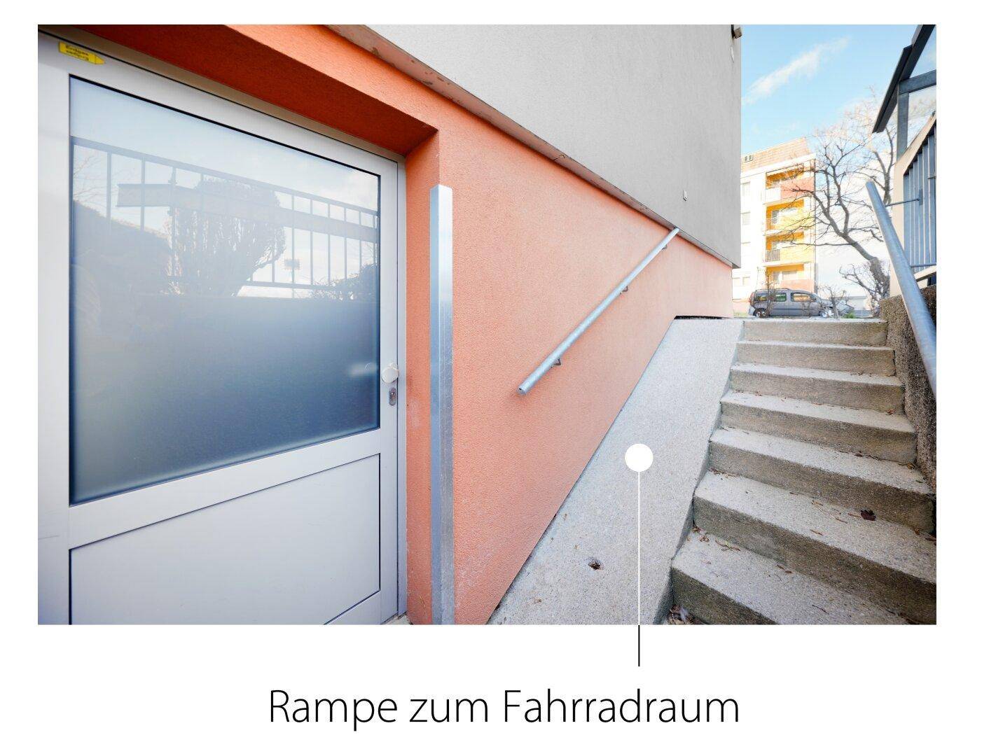 Rampe zum Fahrradraum