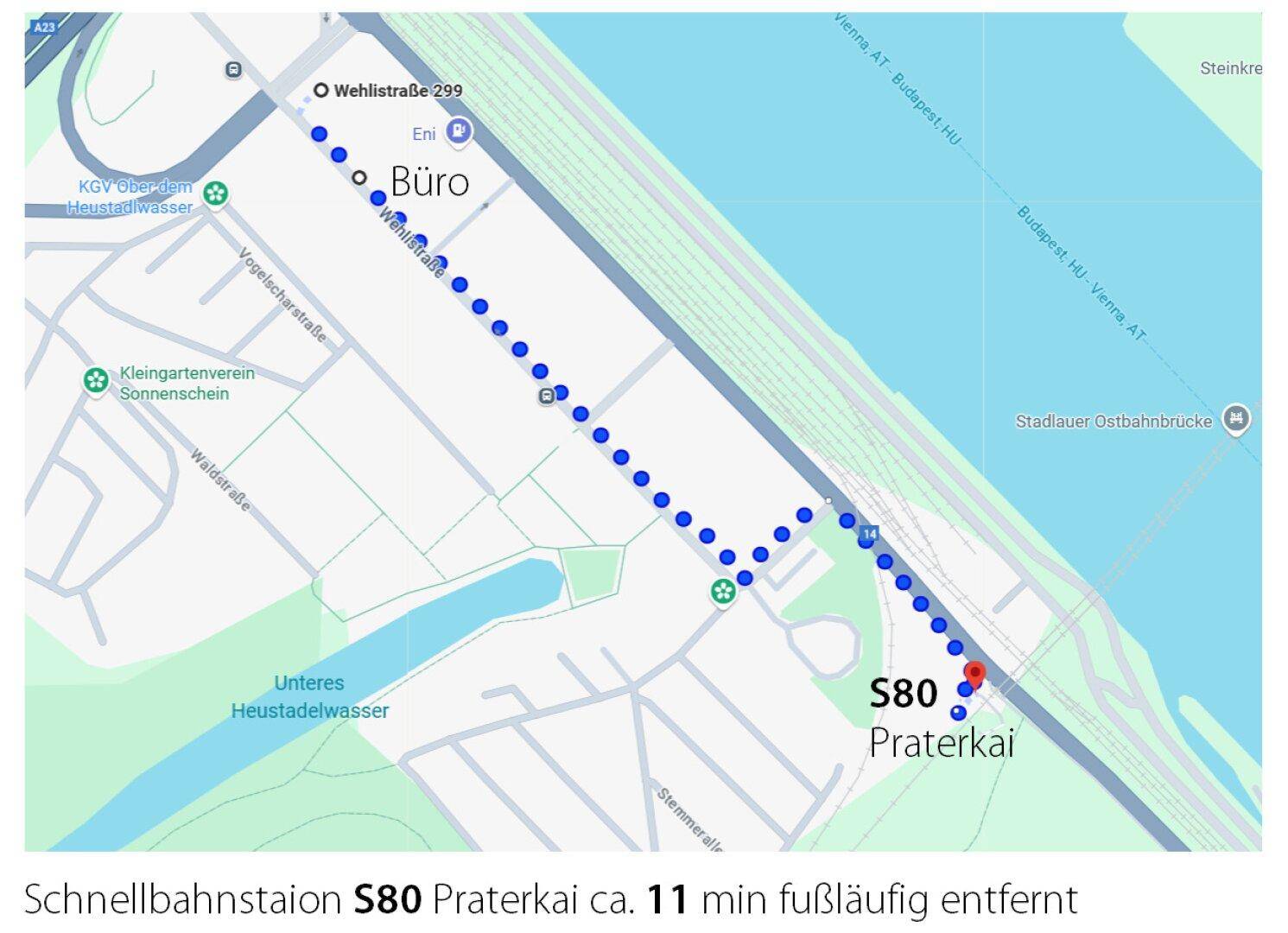 Ca. 11 min zur S-Bahn