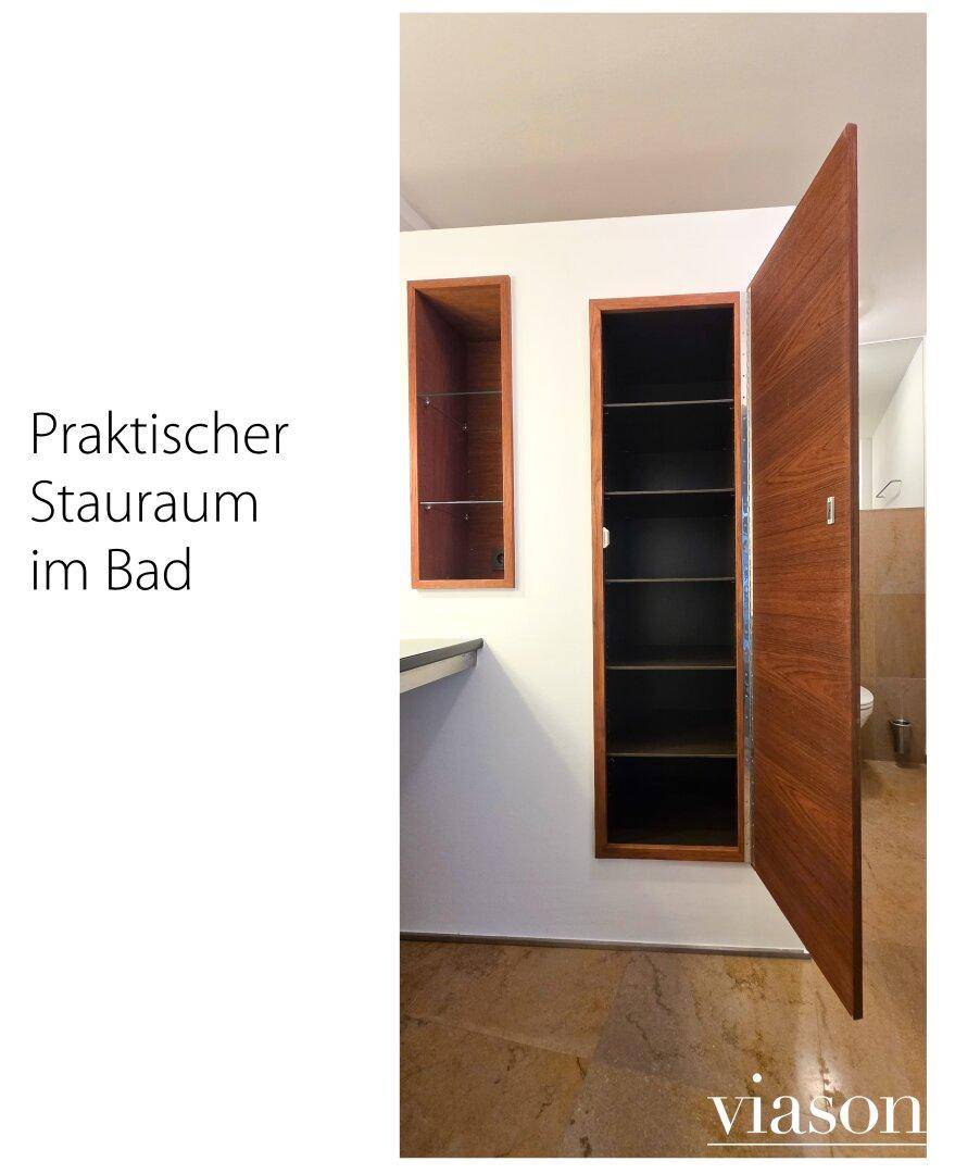 Praktischer Stauraum im Bad