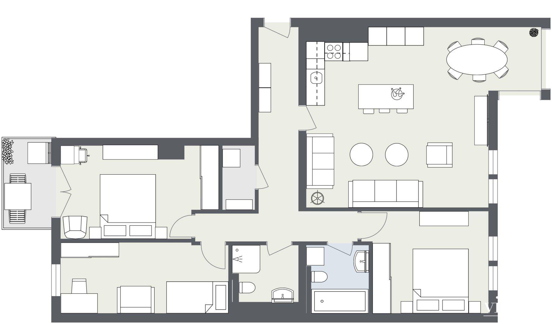 Beispiel 4-Zimmer-Wohnung