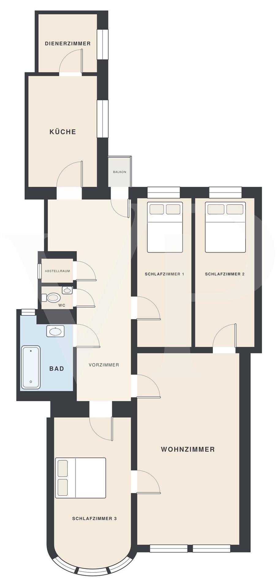 Variante 3 Schlafzimmer