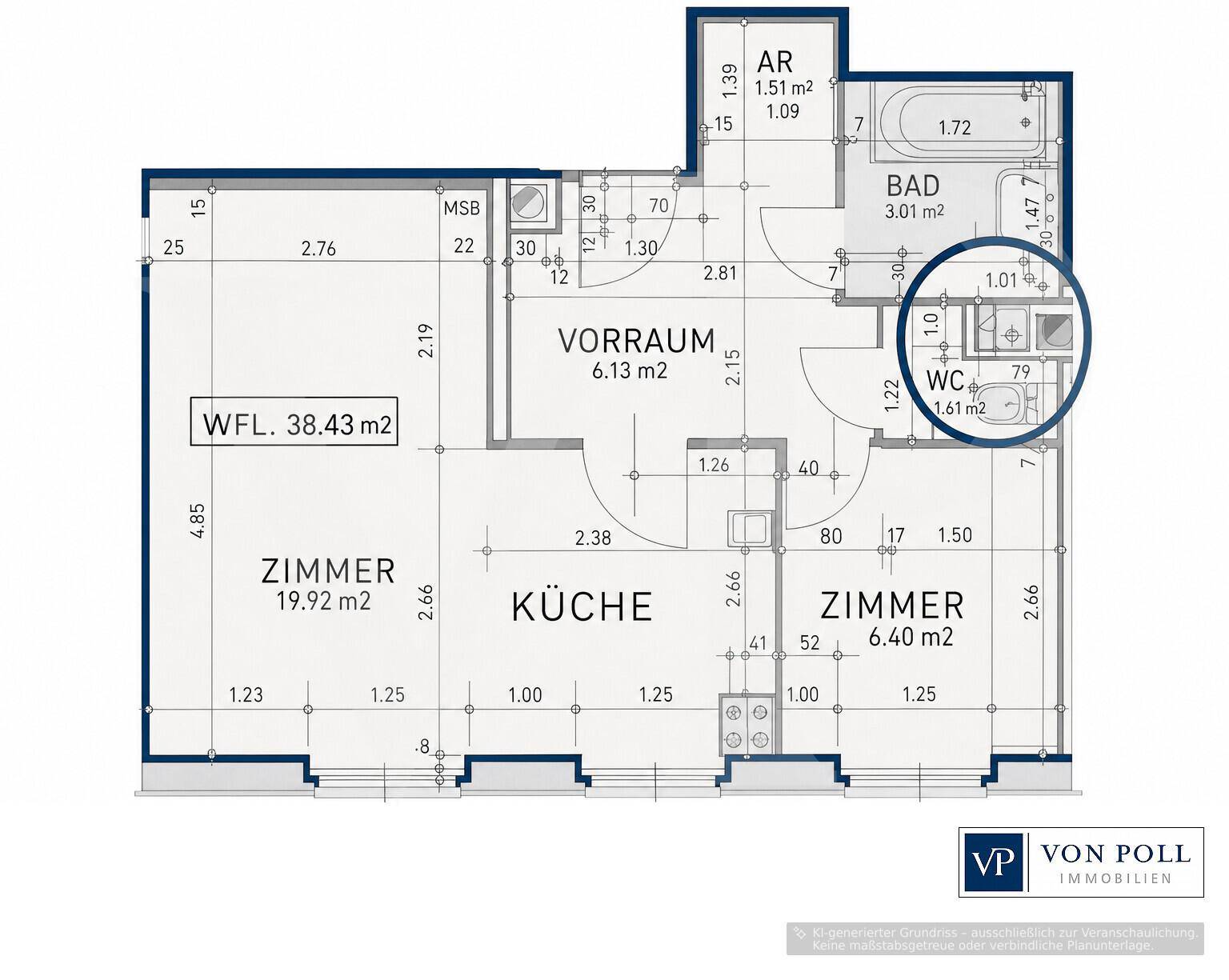 Moderne Küche mit hellgrünen Schränken, Holzarbeitsplatte und Essbereich am Fenster.