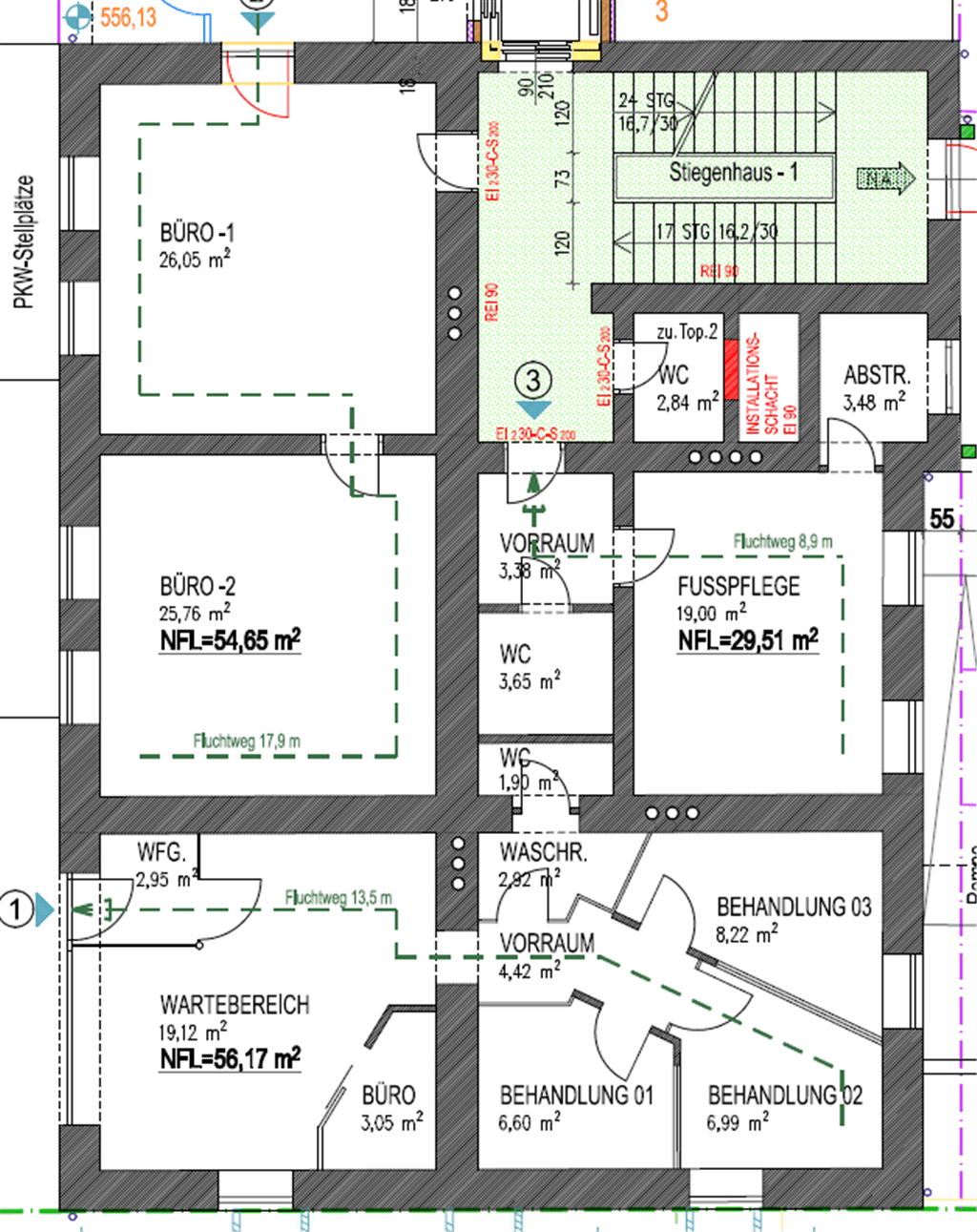 Grundriss Top 3 - Schillerstraße 14 - EG