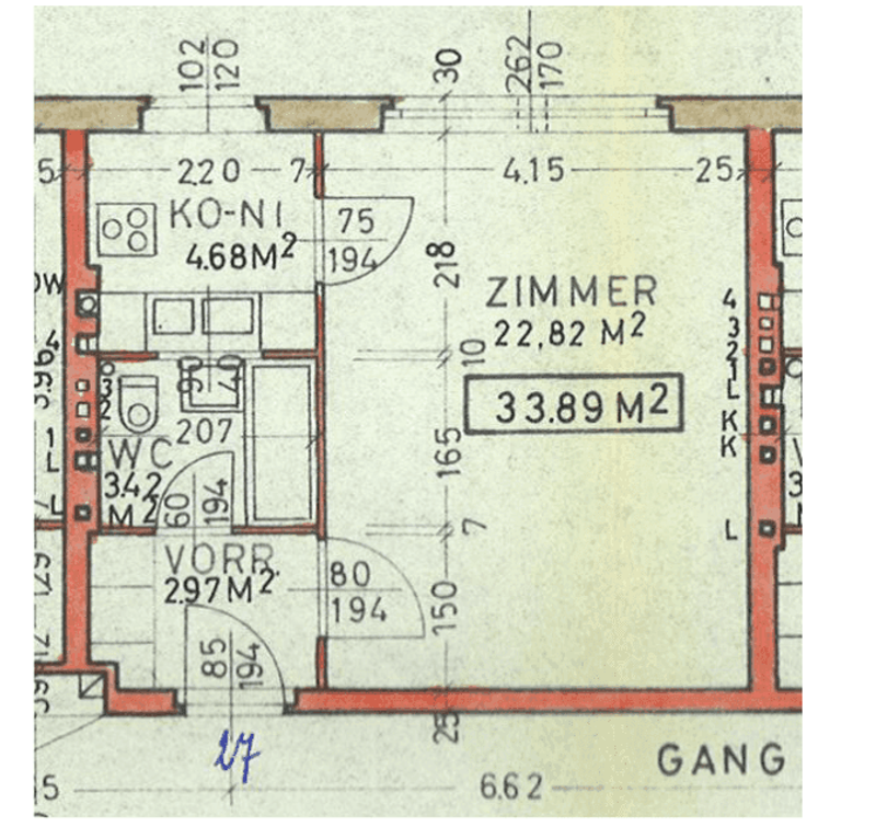 One-room flat, 34 m², Liesing, Liesing