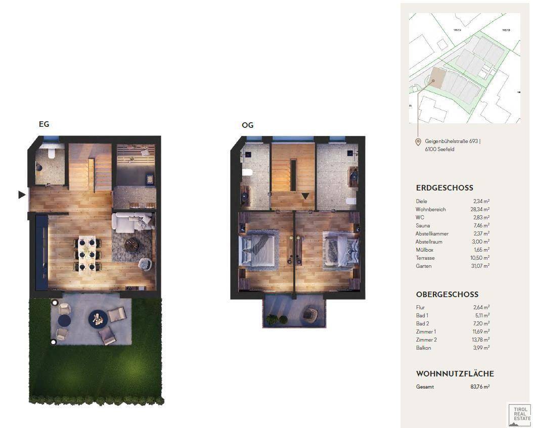 Grundriss Chalet TOP 1