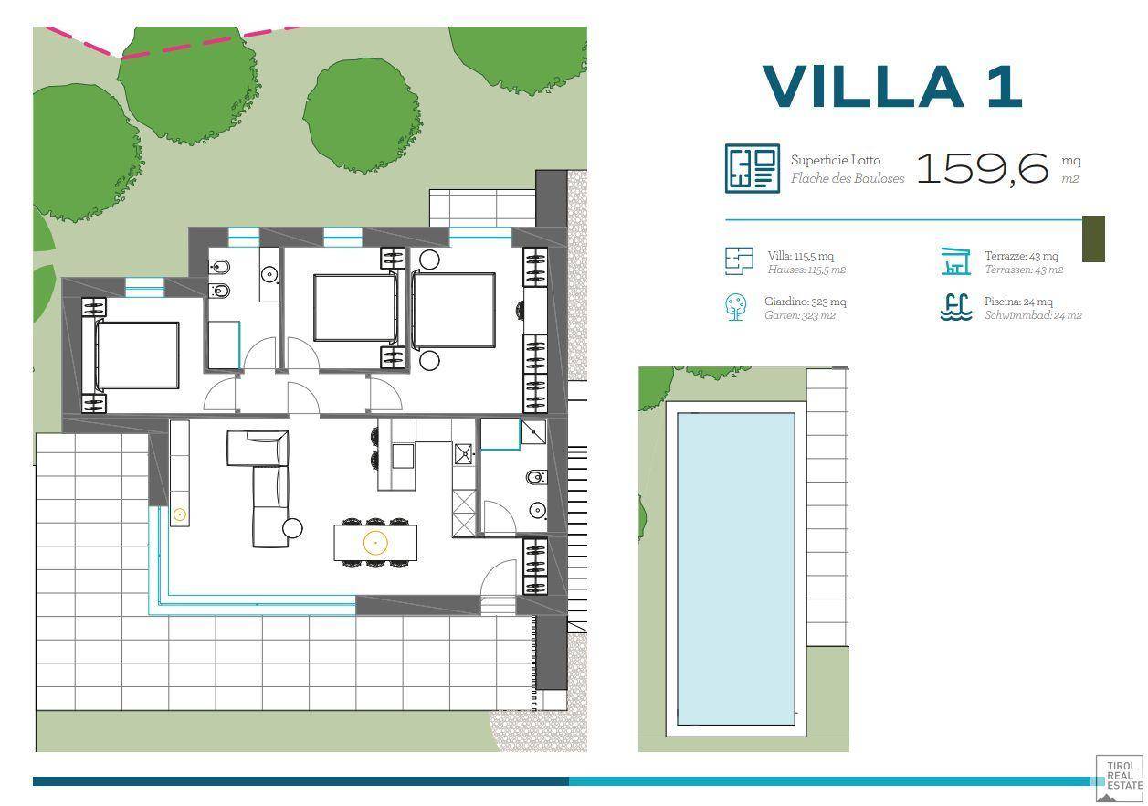 Grundriss Villa 1