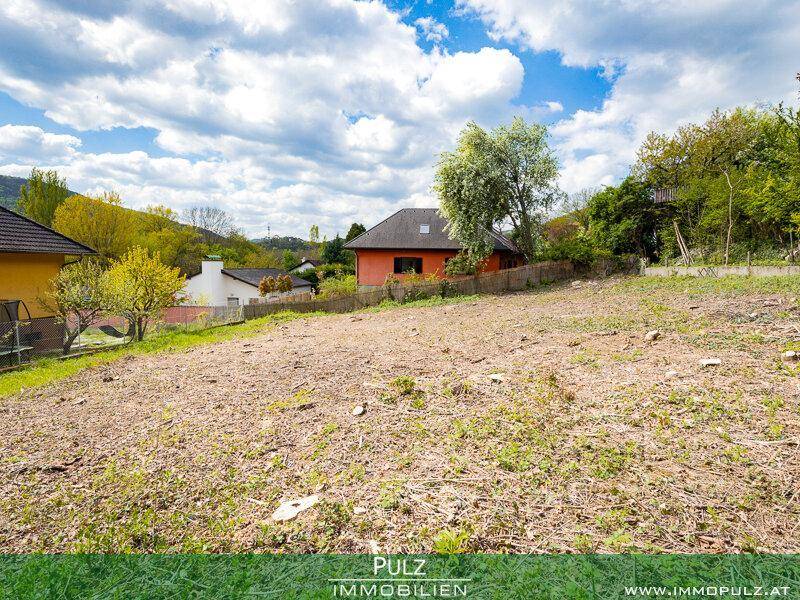 Weitläufiges Grundstück mit angrenzenden Häusern und Panoramablick auf die umliegende Natur.