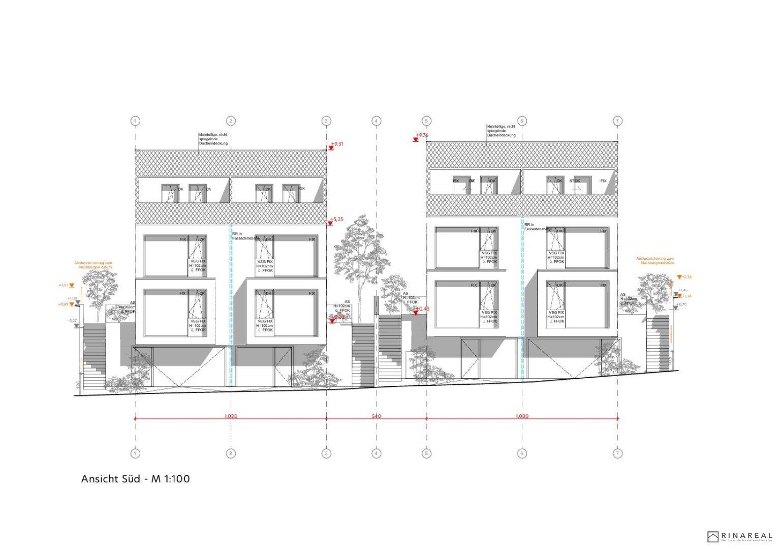 BAUBEWILLIGTER BAUGRUND | 2 Exklusive Doppelhäuser – 4 Einheiten | WNF ges. 655 m² | Hainbachgasse - Mehr