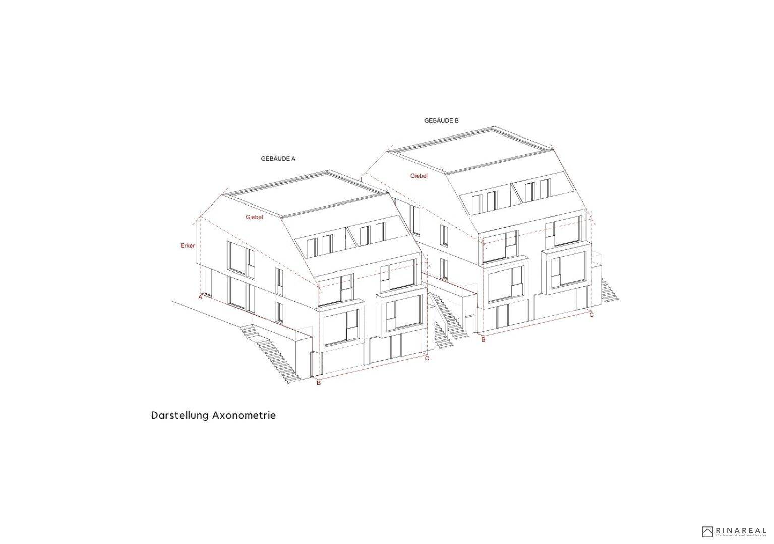 BAUBEWILLIGTER BAUGRUND | 2 Exklusive Doppelhäuser – 4 Einheiten | WNF ges. 655 m² | Hainbachgasse - Ansicht 5