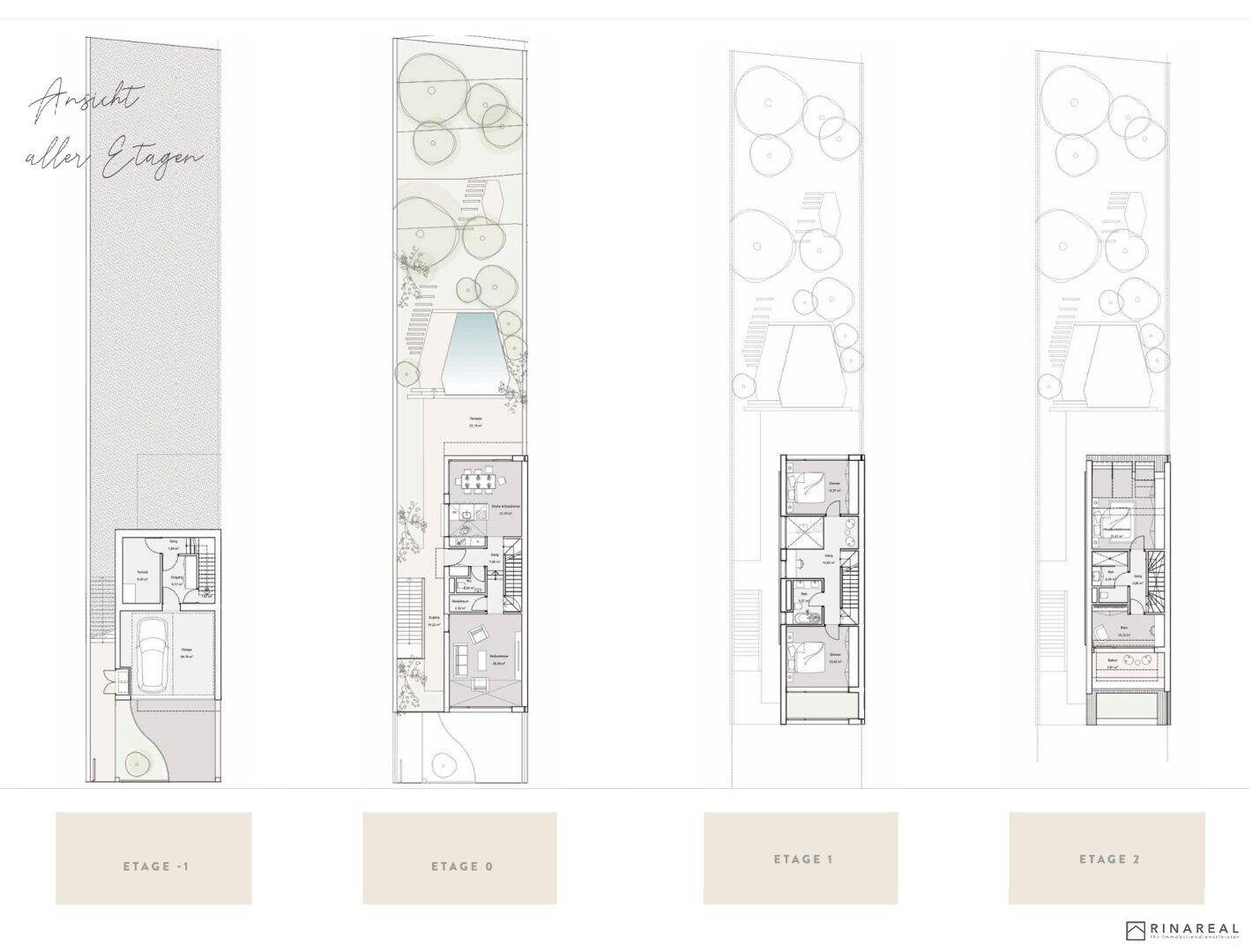 BAUBEWILLIGTER BAUGRUND | 2 Exklusive Doppelhäuser – 4 Einheiten | WNF ges. 655 m² | Hainbachgasse - Ansicht 4