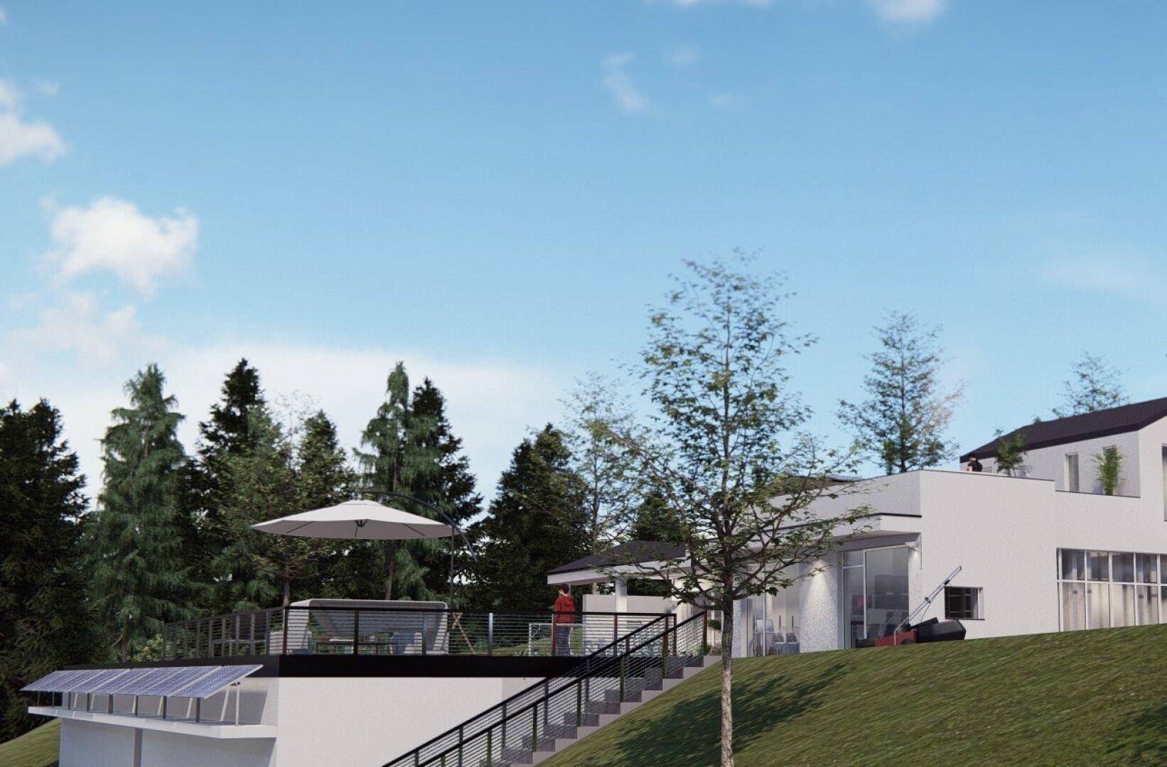 Nähe Graz: Luxuriöse Villa - Rohbau bereits fertig - mit herrlichem Ausblick in erhöhter Traumlage! - Ansicht 5