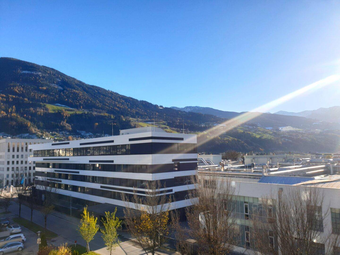 Aussicht vom Balkon nach Süden