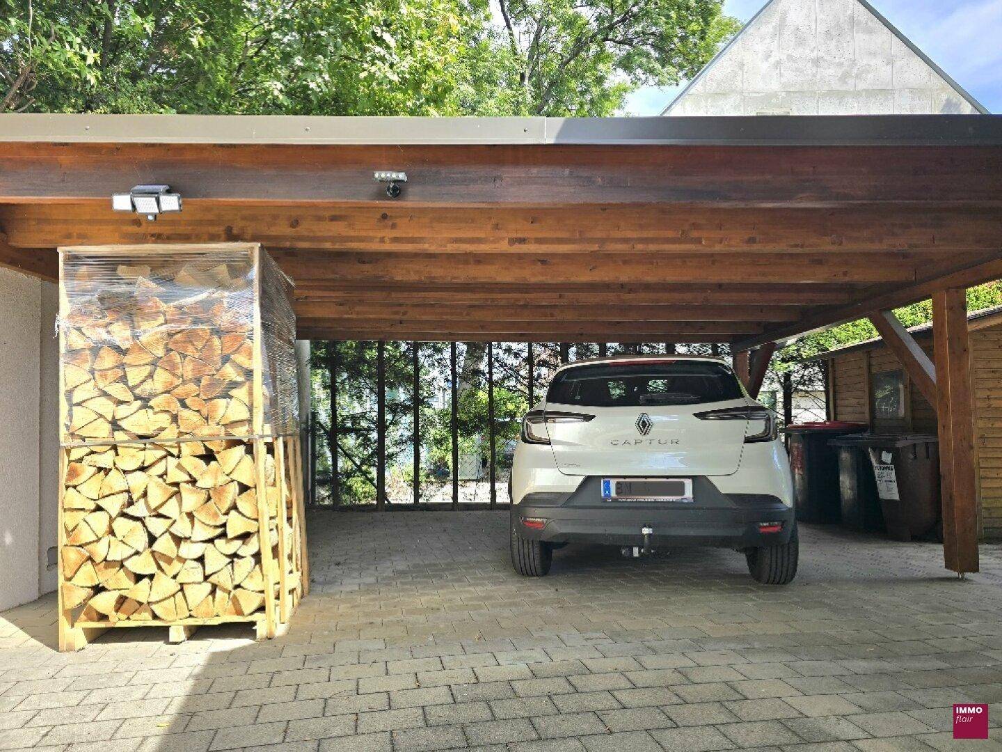 Doppelcarport, Gartenhütte