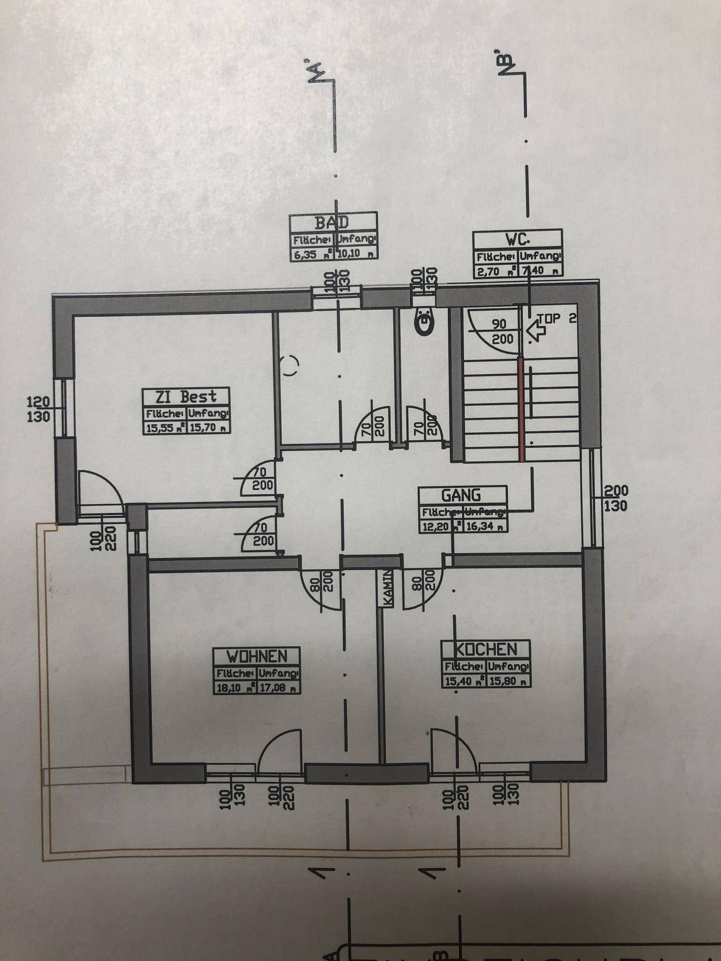 Wohnungsplan Untere Ebene