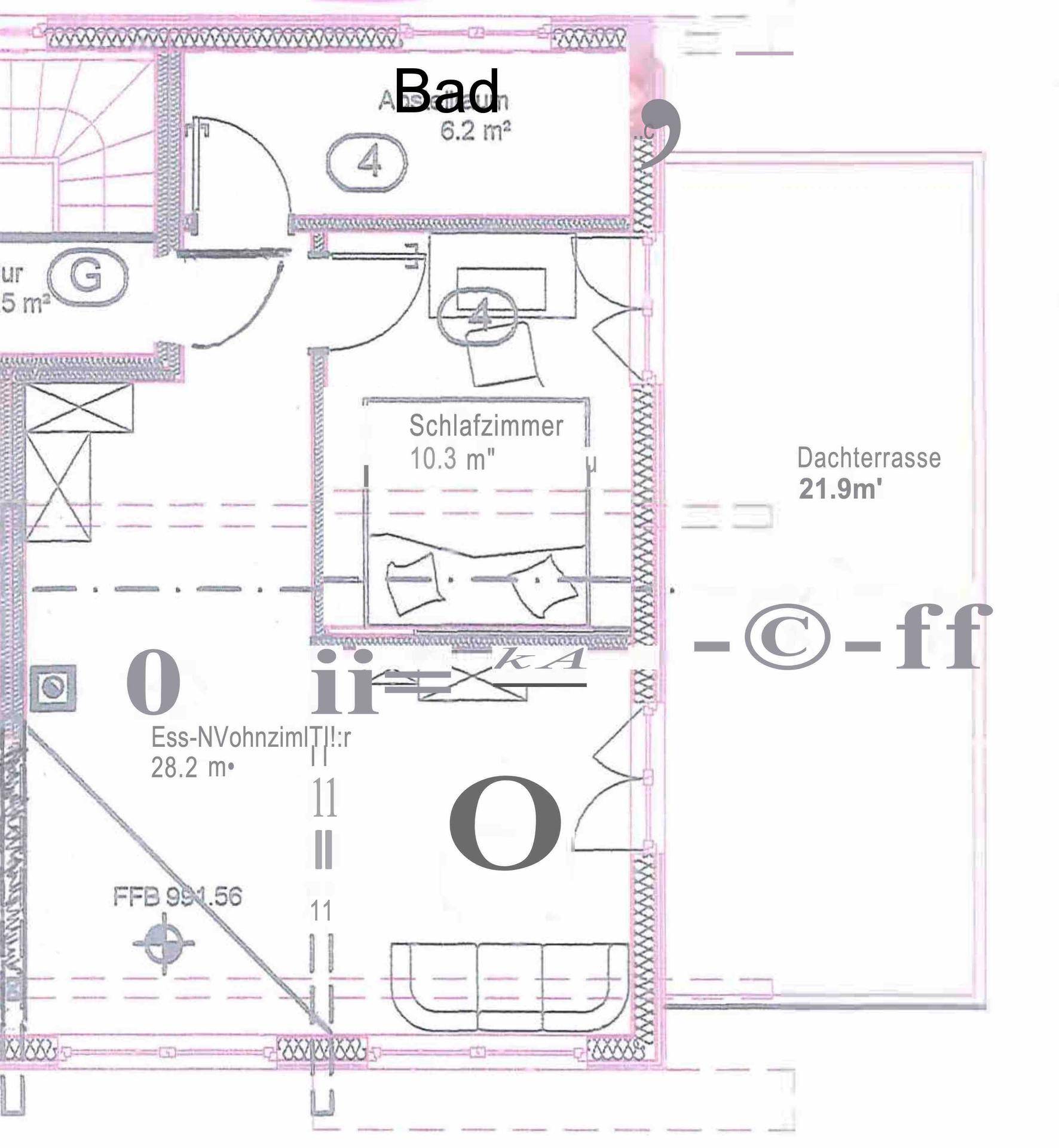 Grundriss 2 Zimmerwohnung