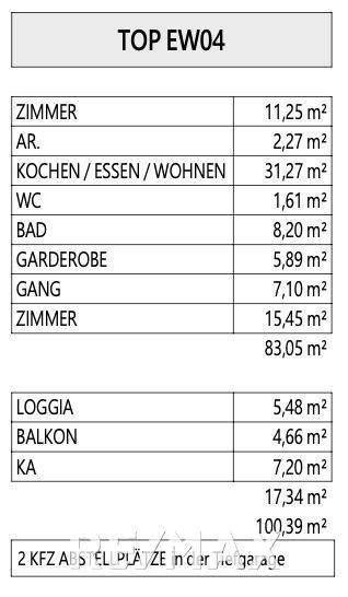 Raumaufteilung EW04