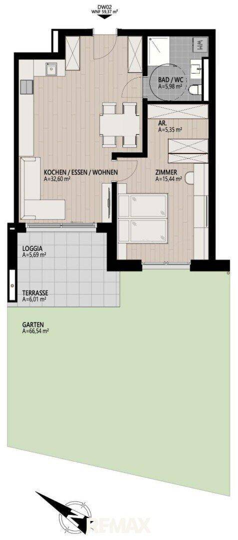 RESERVIERT! - TOP DW02 - NEUBAUPROJEKT ITTER - 2 Zi-Wohnung mit Garten zu kaufen! - Mehr