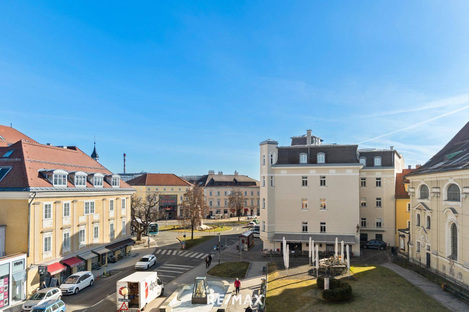 Aussicht auf Pfarrplatz