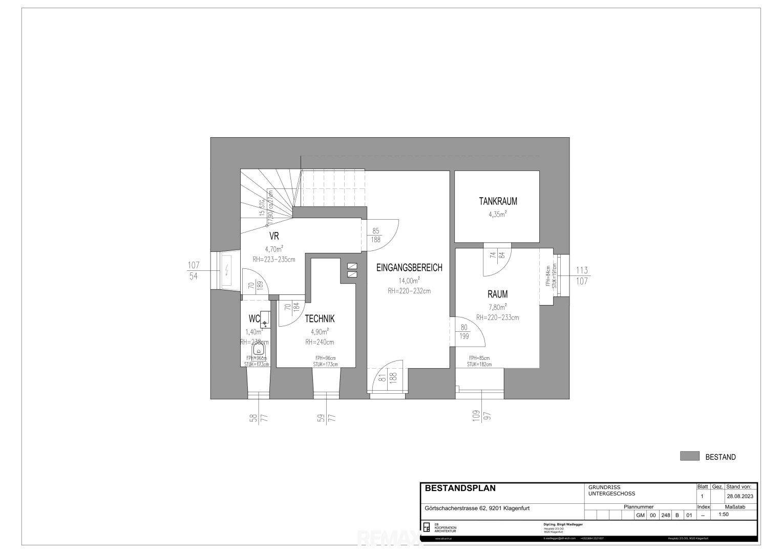 Grundrissplan UG