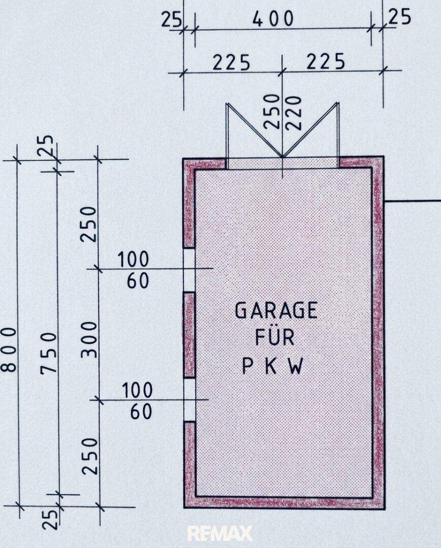 Grundriss Garage