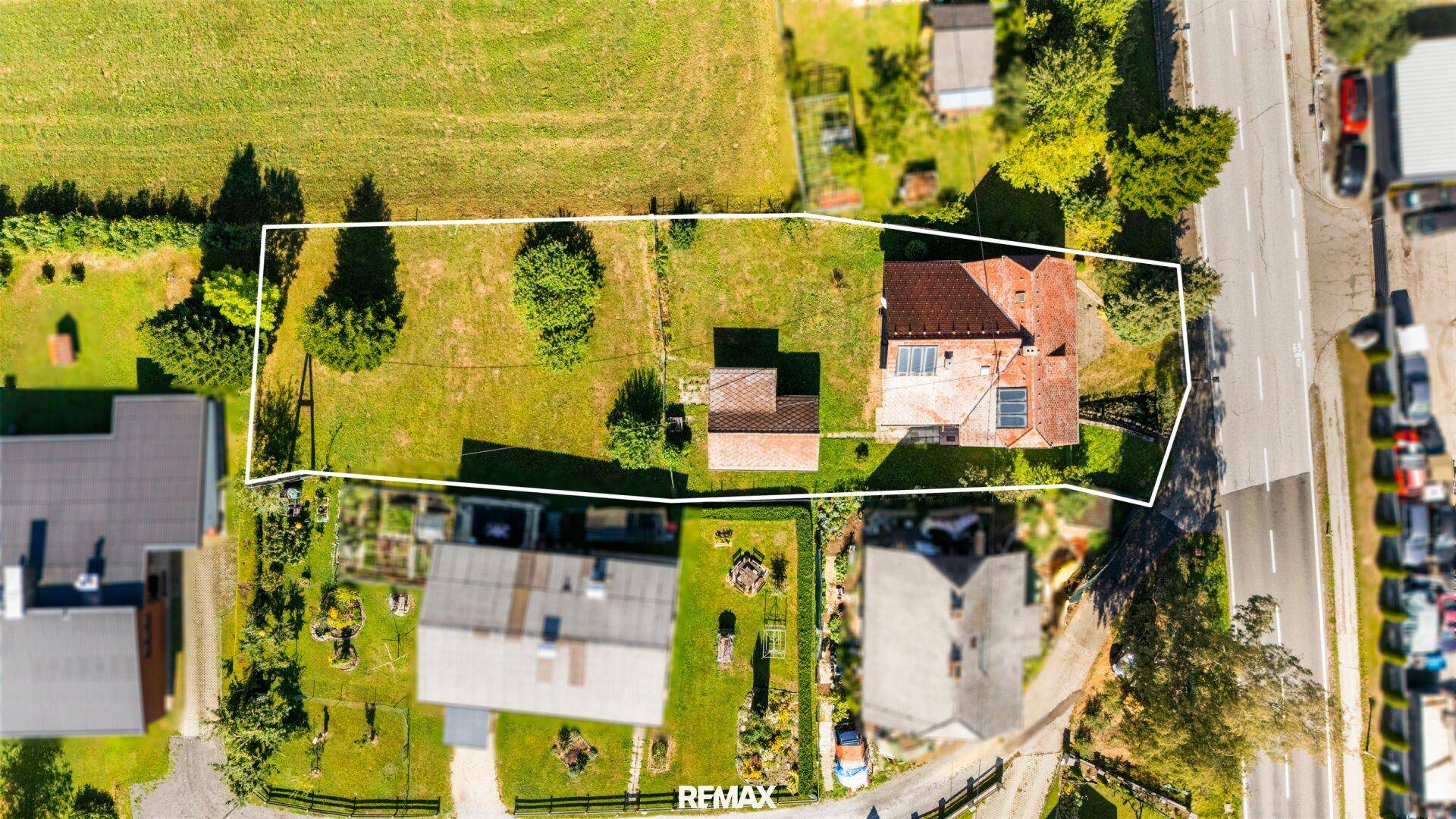 Drohnenaufnahme Grundstück