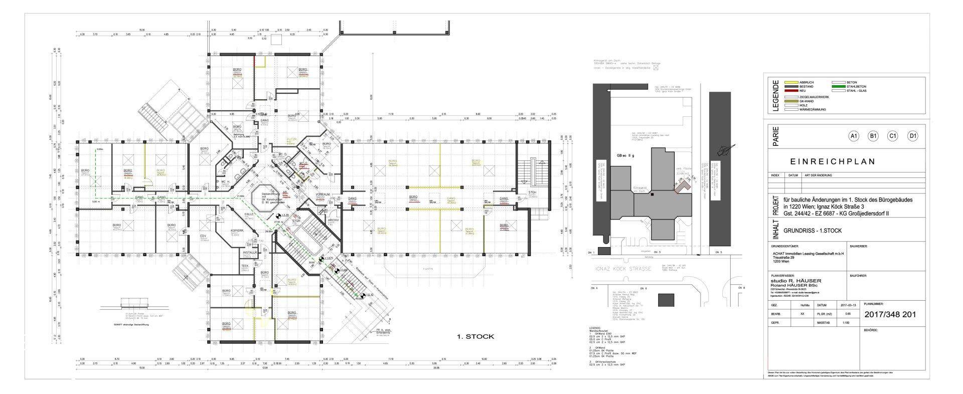 Grundriss Bürofläche