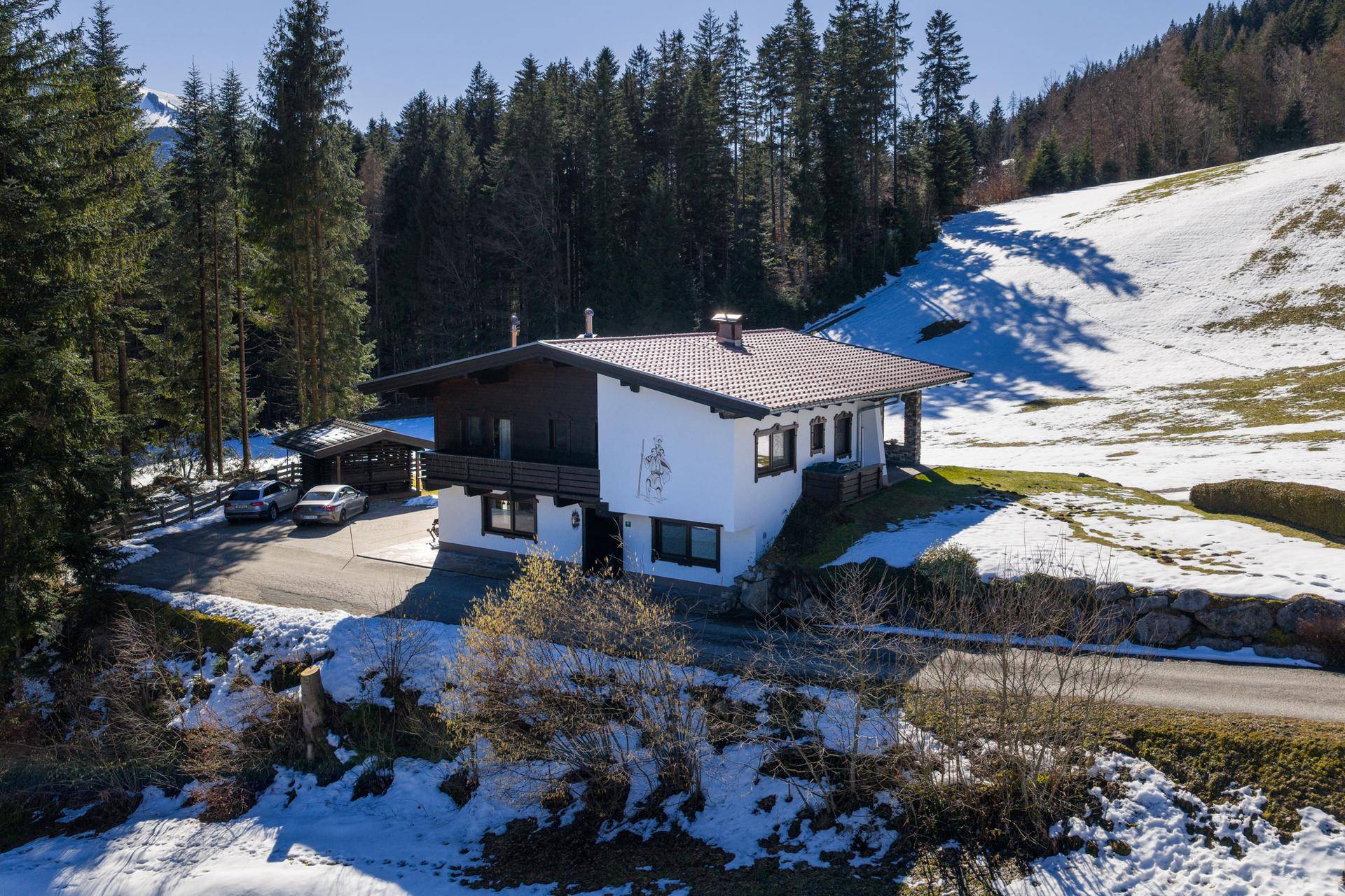 FREIZEITWOHNSITZ - Haus mit drei Wohnungen in sonniger Höhen- und Alleinlage von Söll in Tirol - Ansicht 4