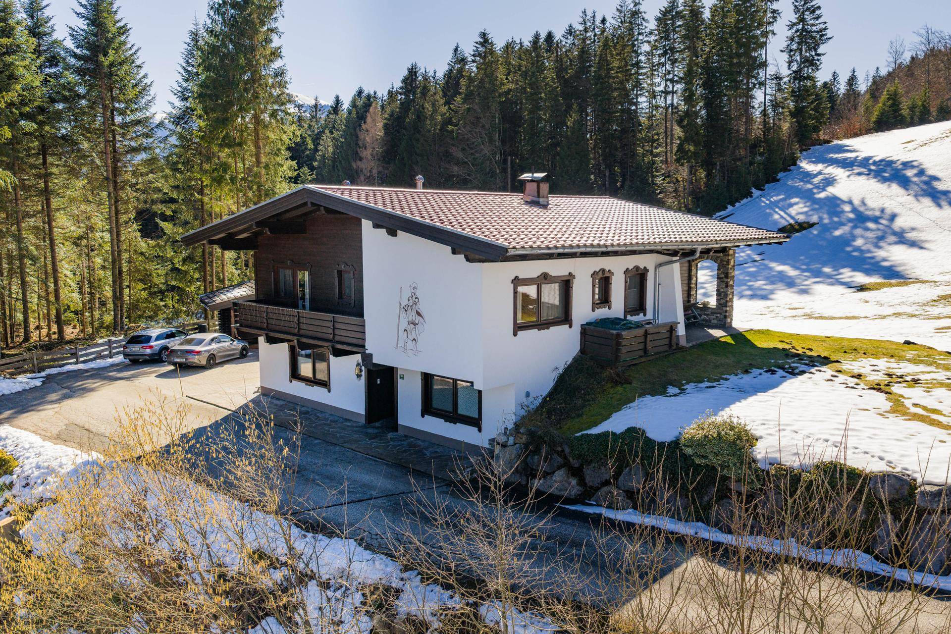 FREIZEITWOHNSITZ - Haus mit drei Wohnungen in sonniger Höhen- und Alleinlage von Söll in Tirol - Mehr