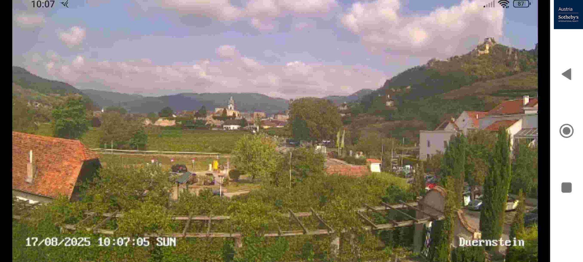 Ausblick vom Stockingerhof auf Dürnstein