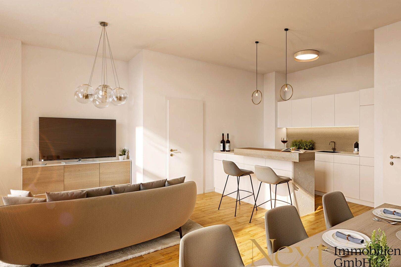 SEEBLICK: Wunderschöne 3-Zimmer-Neubauwohnung mit Südwest-Balkon im Herzen von Gmunden zu verkaufen! - Ansicht 2
