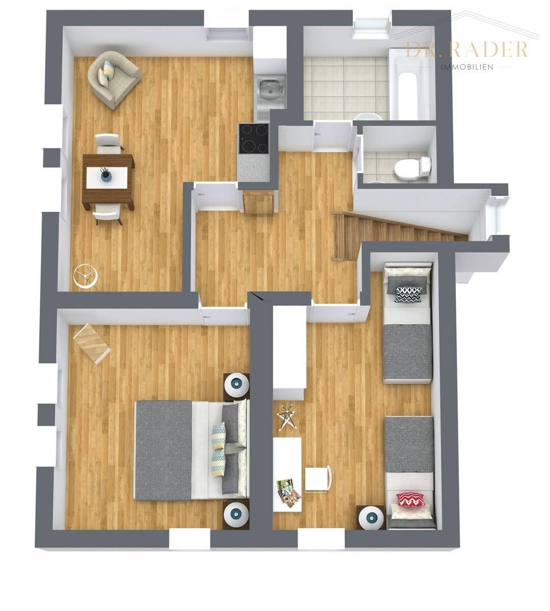 3D Grundriss Dachgeschoß