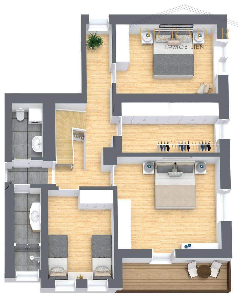 1.Obergeschoß 3D-Grundriss