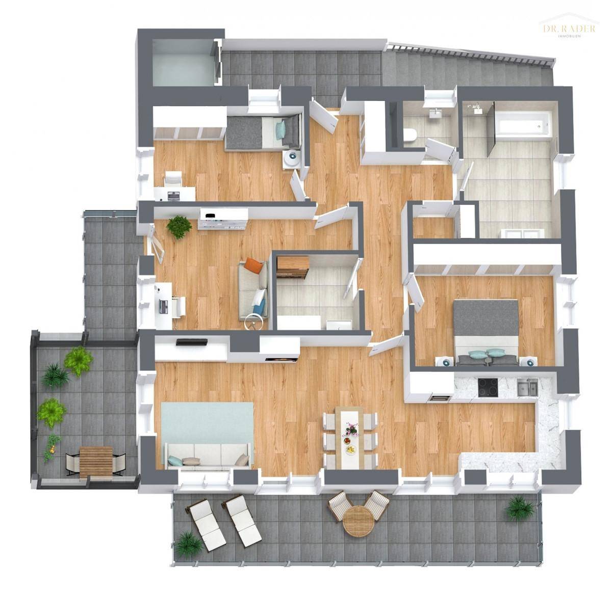 3D Grundriss Penthouse Top 2