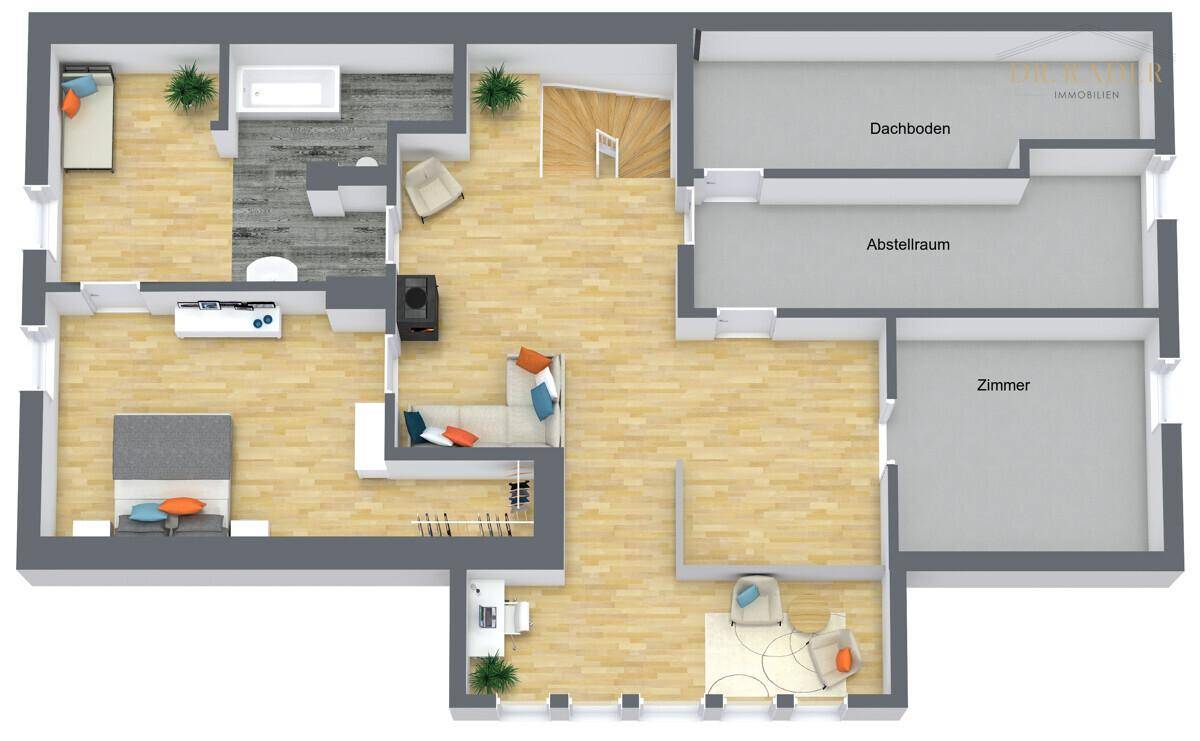 3D Grundriss Obergeschoß