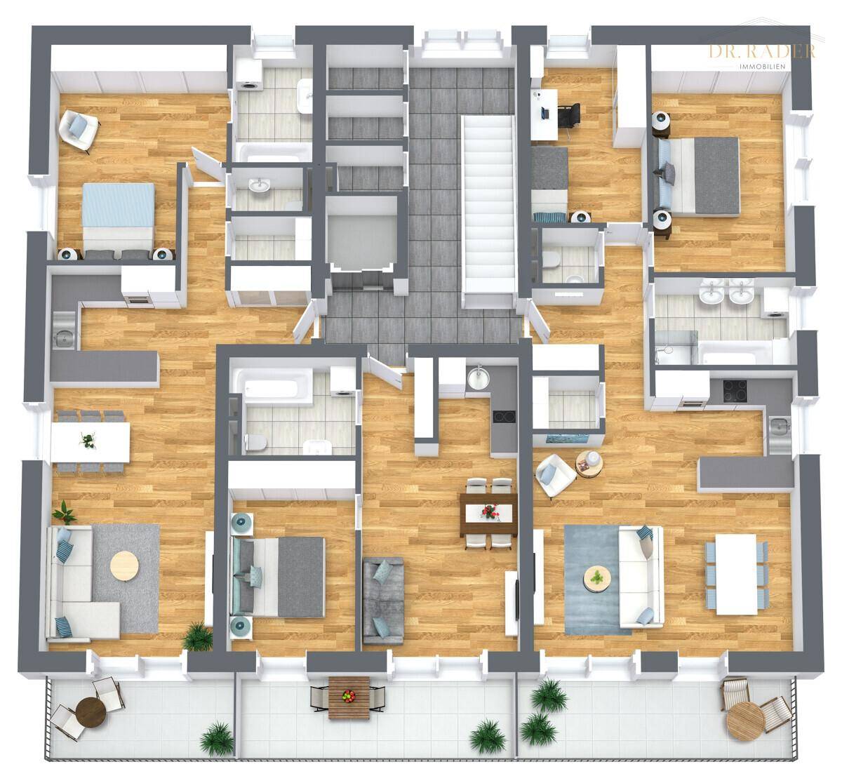 3D Grundriss 1. Obergeschoß
