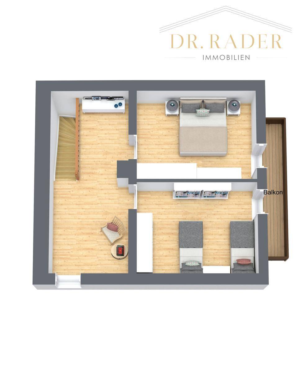 Dachgeschoß 3D-Grundriss