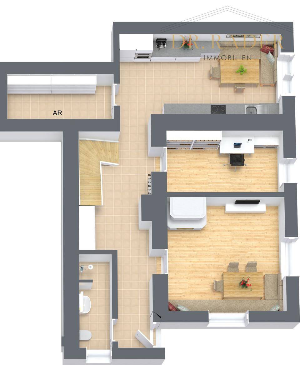 Erdgeschoß 3D-Grundriss