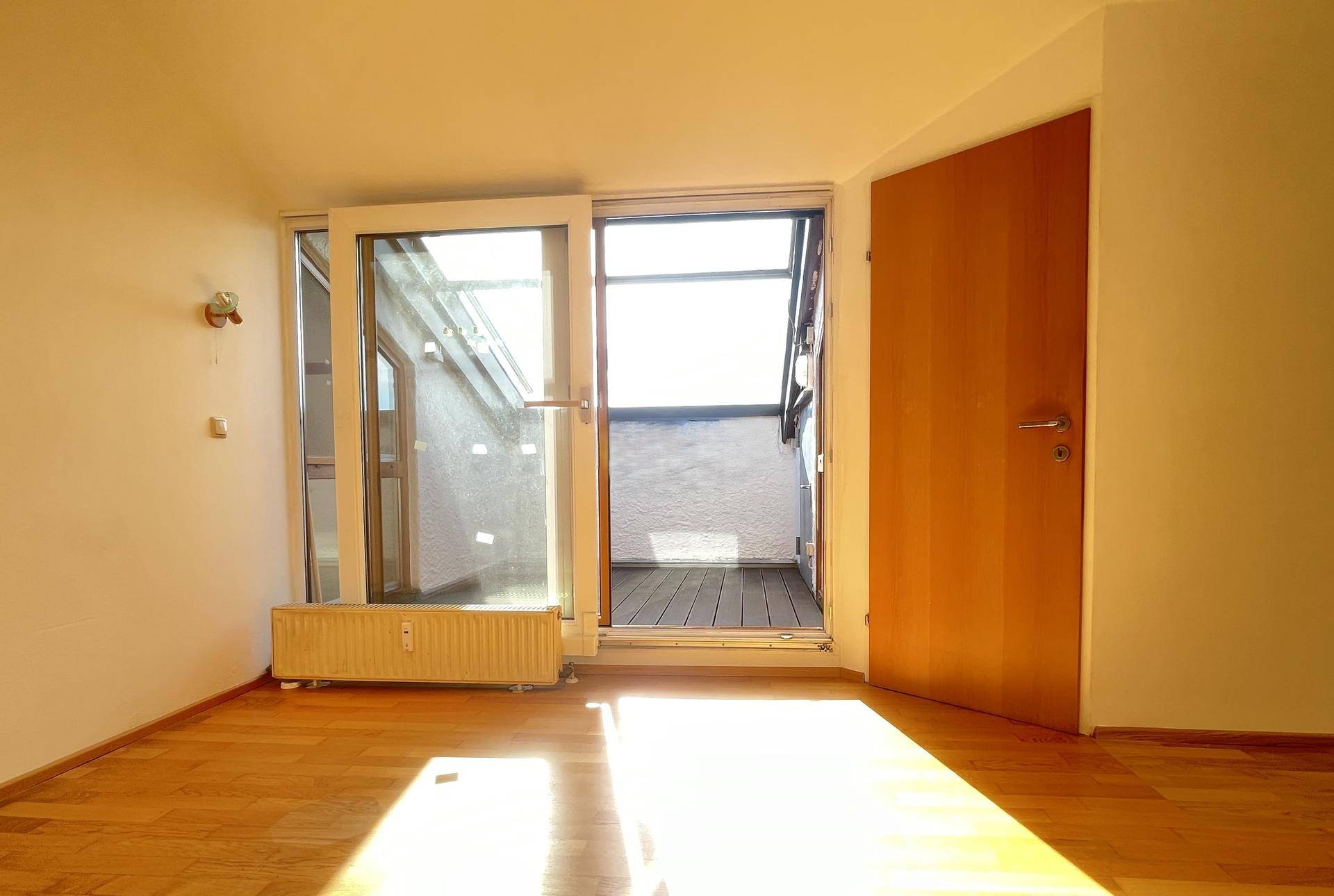 Blick zur Dachterrasse