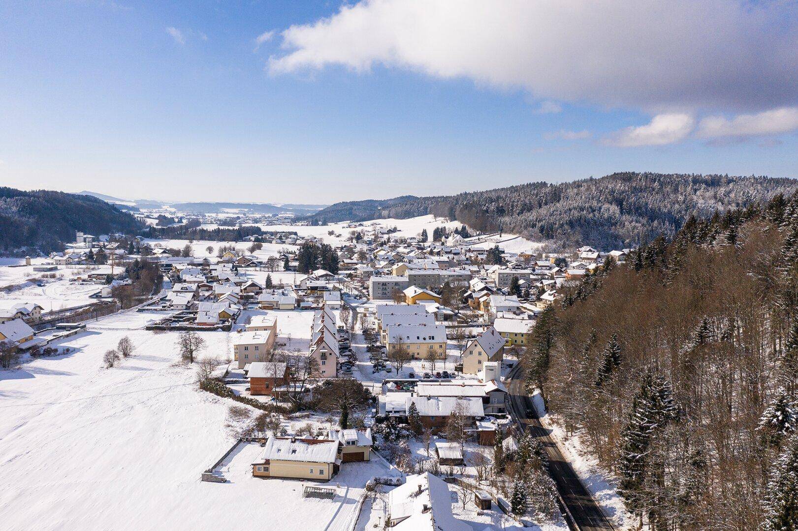 Nordausrichtung - Luftbildaufnahme Winter