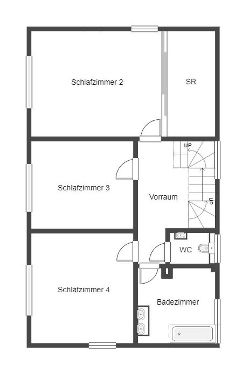 Grundriss Skizze 1.OG